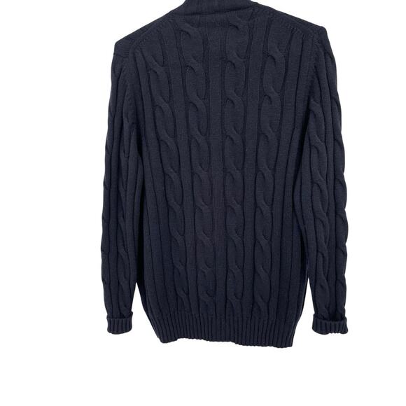 Doriani Cashmere Cardigan Sweater Full Zip Cable Knit Blue Men's Size 60 XL - Picture 9 of 16